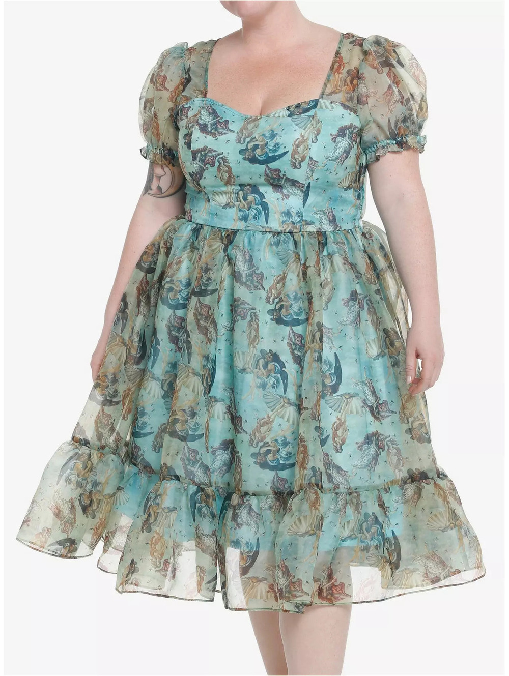 Thorn & Fable Birth of Venus Dress Women’s Medium Renaissance Art Print Midi